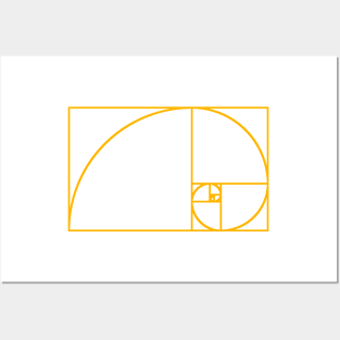 The Golden Ratio Fibonacci Spiral Posters and Art